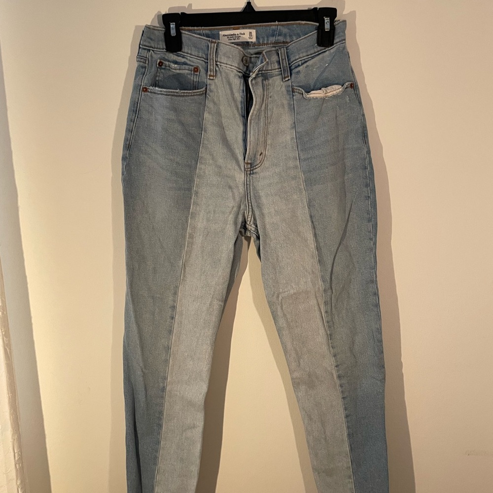Abercrombie two toned curve love jeans
